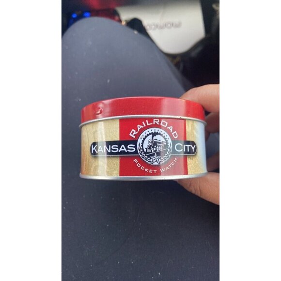 Kansas City Railroad Pocket Watch In Tin - Picture 4 of 9